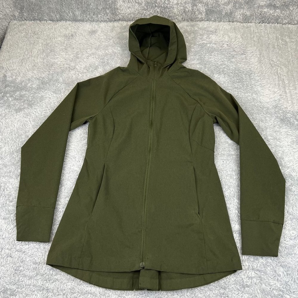 Womens All in Motion Green Anorak Thigh Length Long Sleeve Jacket  Size M
